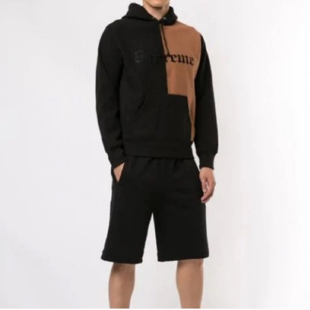 Supreme Split Old English hoodie black/brown size small. - Picture 3 of 9